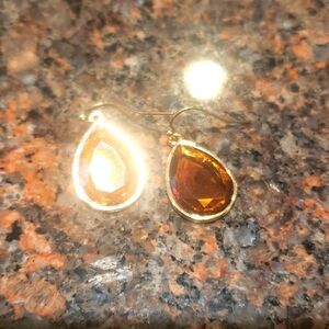 Brown and gold earrings